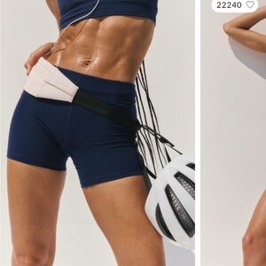 Free People Women's Navy Blue Athletic Shorts